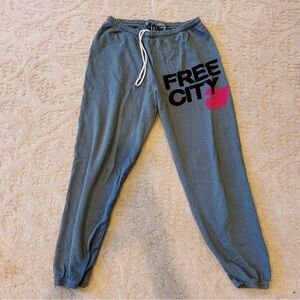 Free City Women’s Large Logo Sweatpant Grey Art